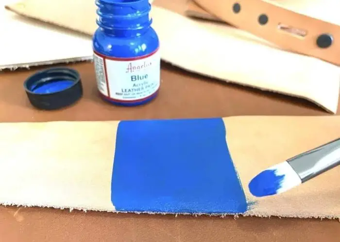 Acrylic Paint on Leather