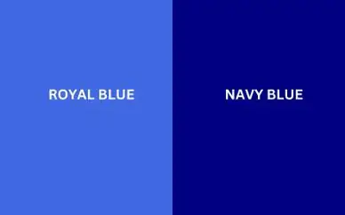 Difference between Royal and Navy Blue Blue is one color that is